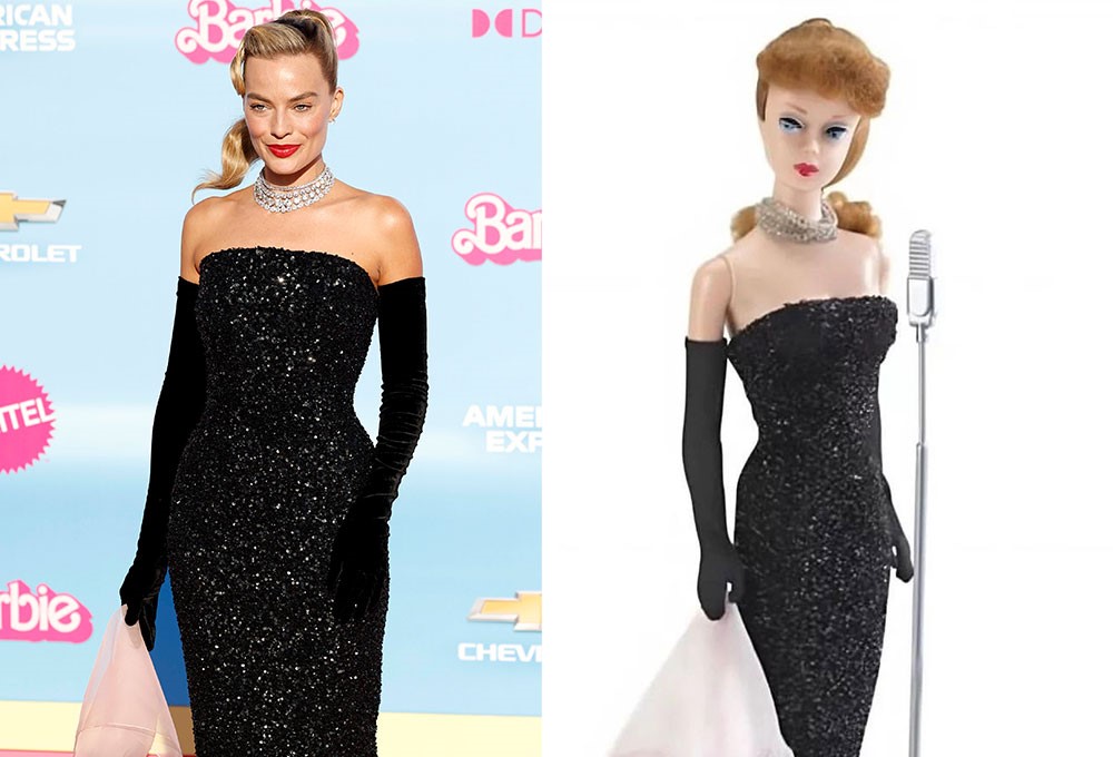 Margot Robbie, Barbie filminin prömiyerinde yine ikonik bir Barbie kostümü giydi