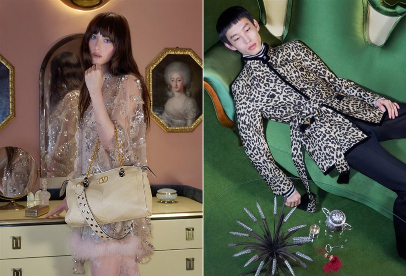 Alessandro Michele'in ilk Valentino kampanyası paralel yalnızlıkları keşfediyor